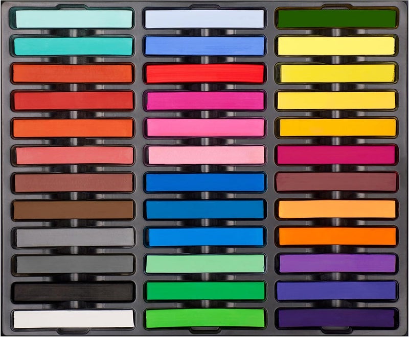 Dlicoda Professional Soft Pastel Sticks, 36 Colors Artist Chalk for Drawing, Blending, and Shading, Adult Art Supplies - Image 1